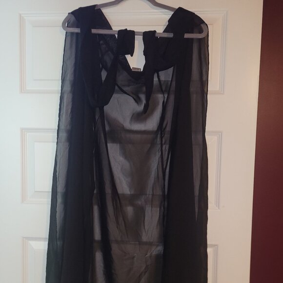 Matte Collection sheer black swimsuit sarong wrap coverup - Picture 1 of 2
